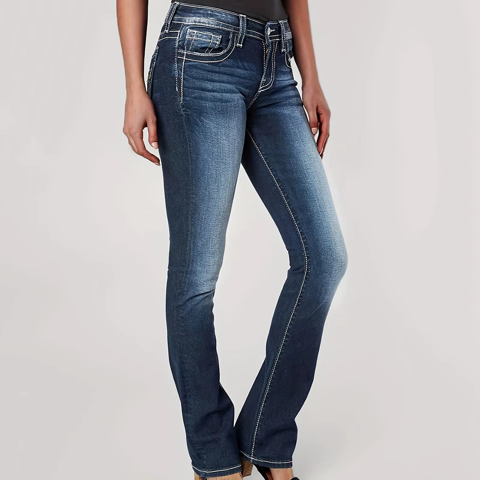 Y2K Fashion Harajuku Women Embroidered Jeans Ins Hip Hop Street Casual High Waist Straight Leg Wide Leg Pants Baggy Jeans Women