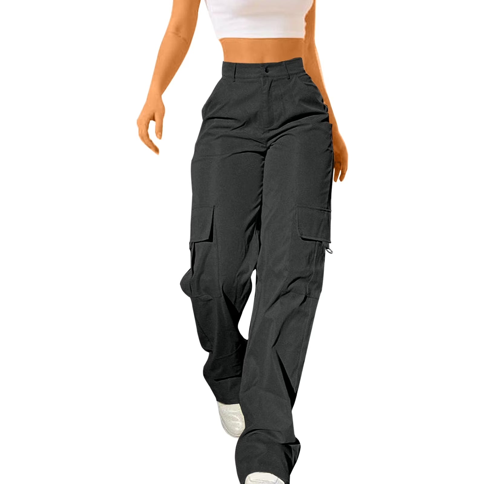 Cargo Pants for Women  Solid Color 