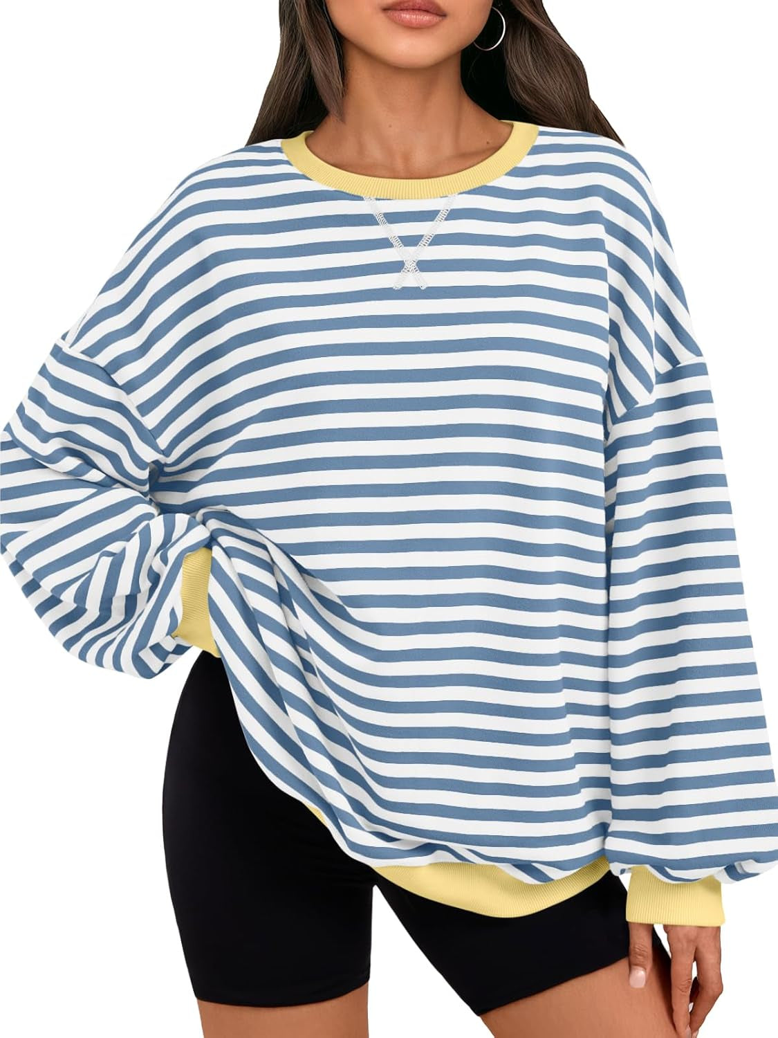 Oversized Striped Sweatshirt