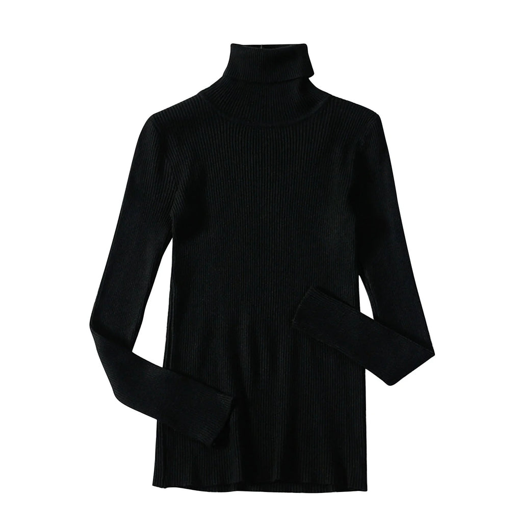 Long Sleeve Turtleneck Solid Color