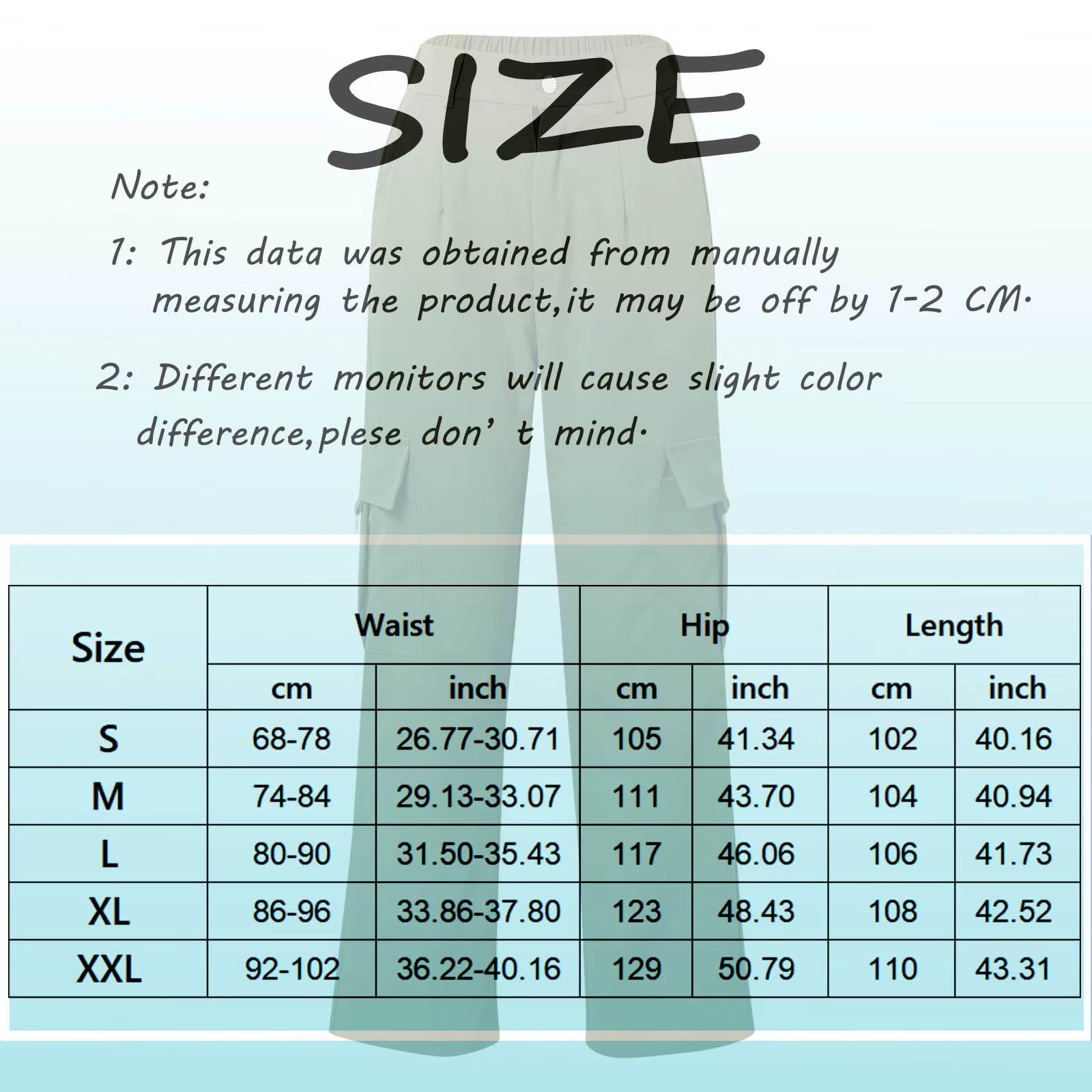 Women Cargo Pants with Pockets Stretch High Waisted Casual Sweatpants Straight Wide Leg Long Pants Sporty Jogger Trouser