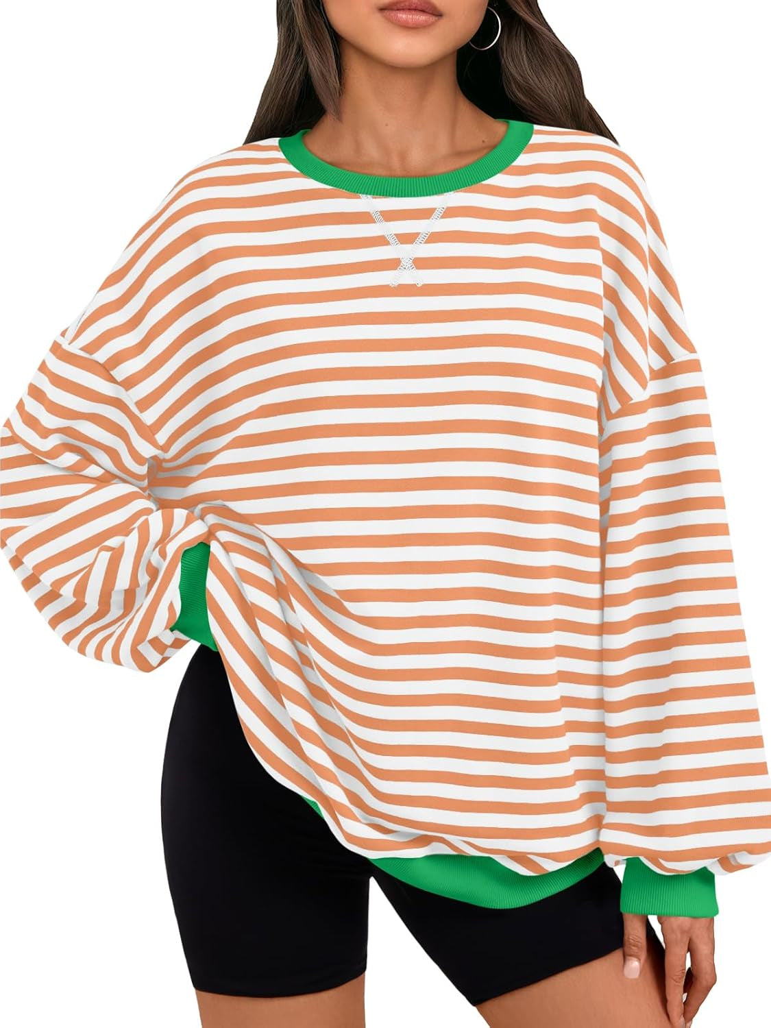 Oversized Striped Sweatshirt
