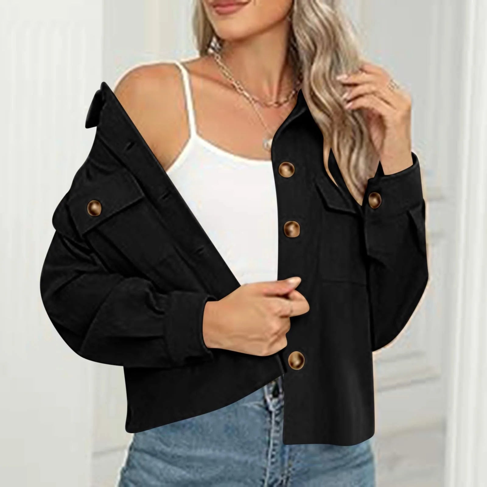 Winter Button Up Jacket Stylish