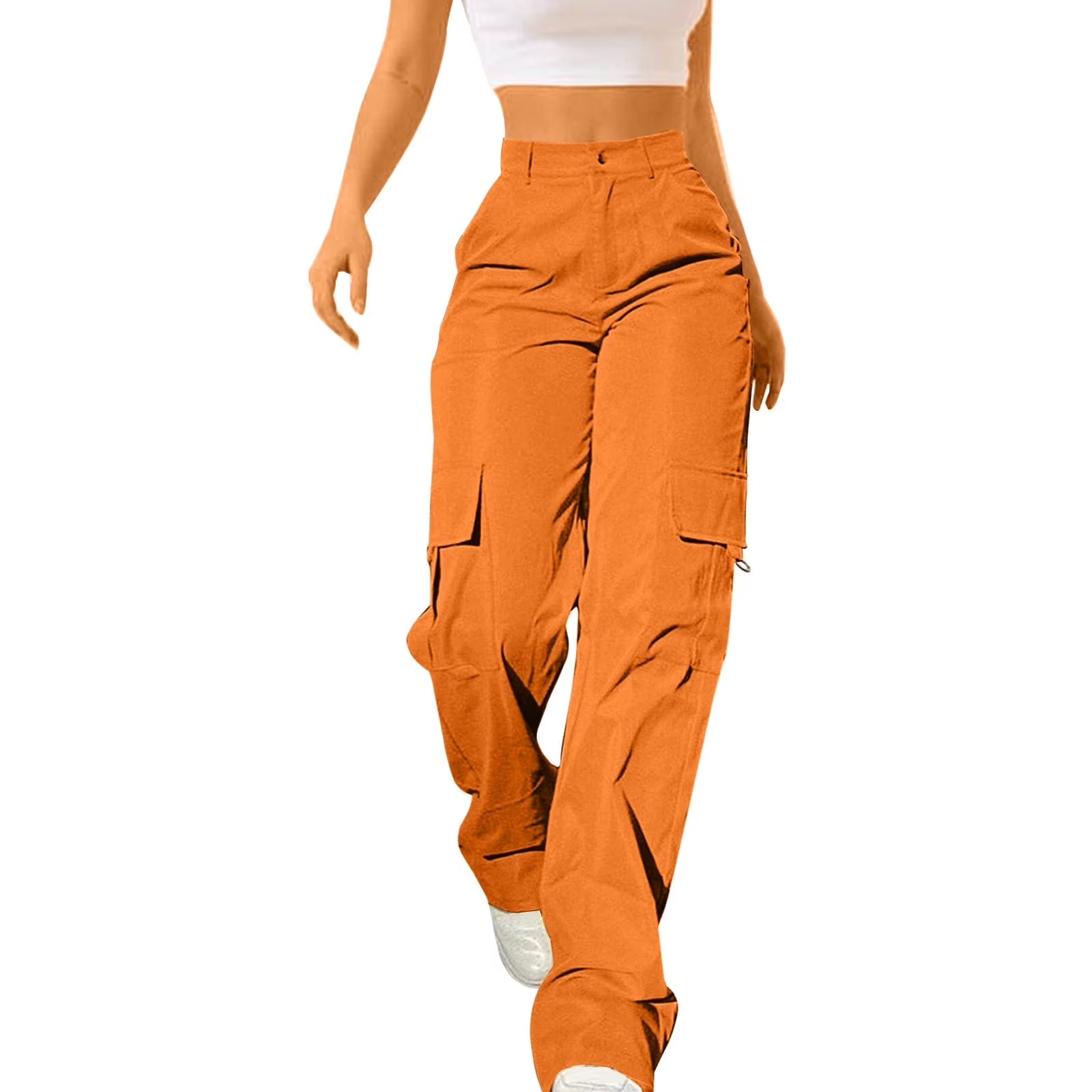 Cargo Pants for Women  Solid Color 