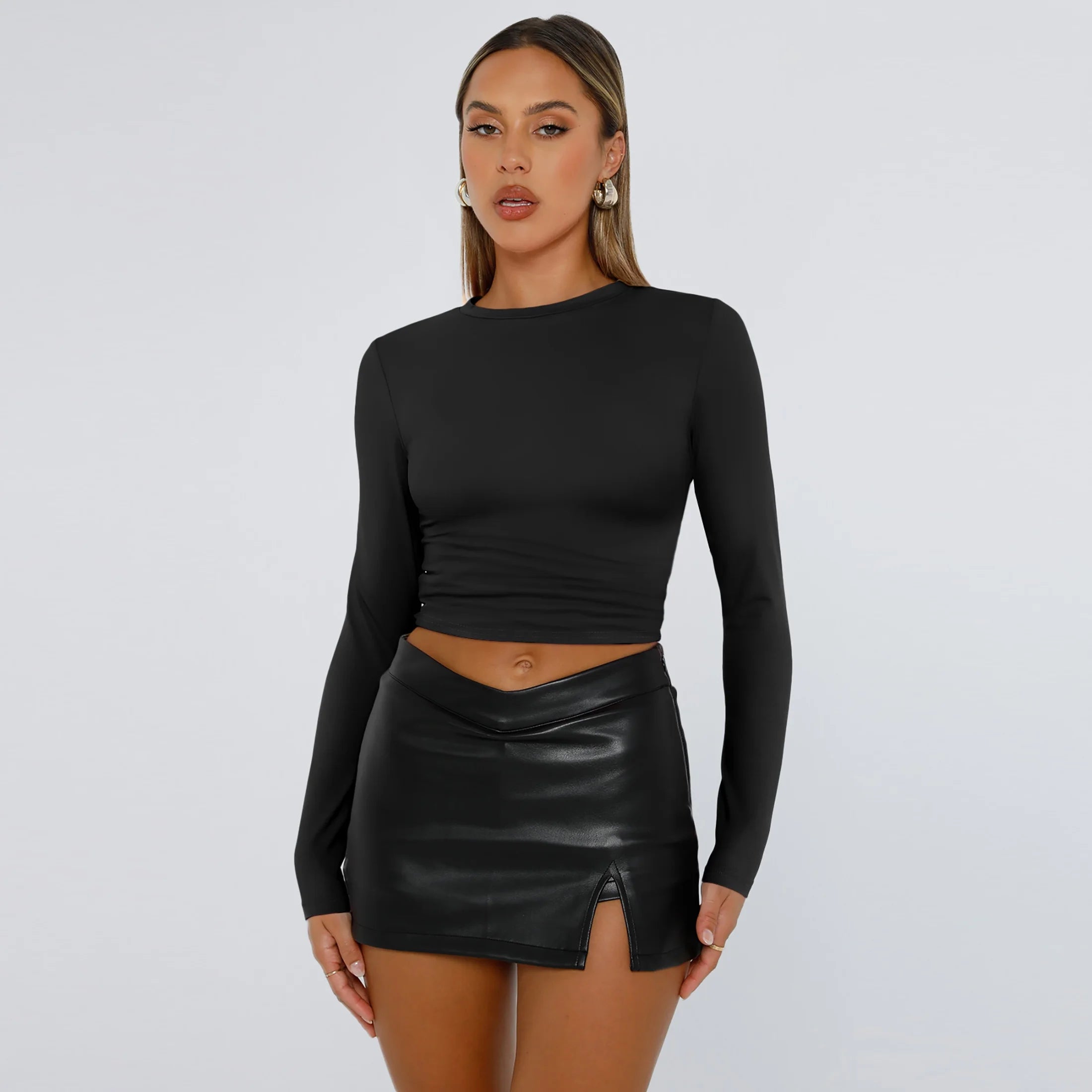 Fitted Cropped T Shirt