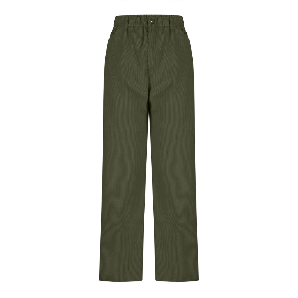 Corduroy Mid Waist Comfy Pants