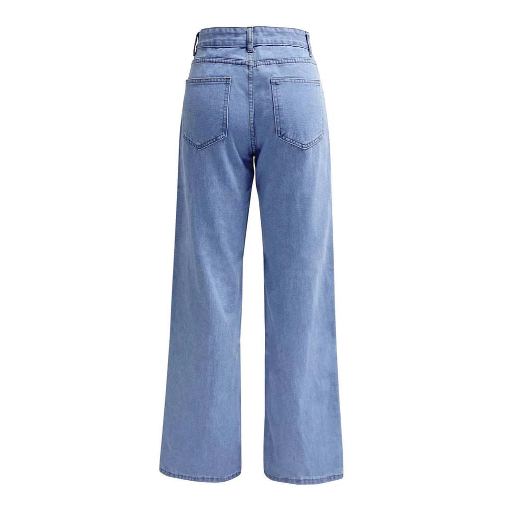  Straight Cut Jeans for Women Fashion Women High Waisted Stretch Slim Casual Pencil Pants