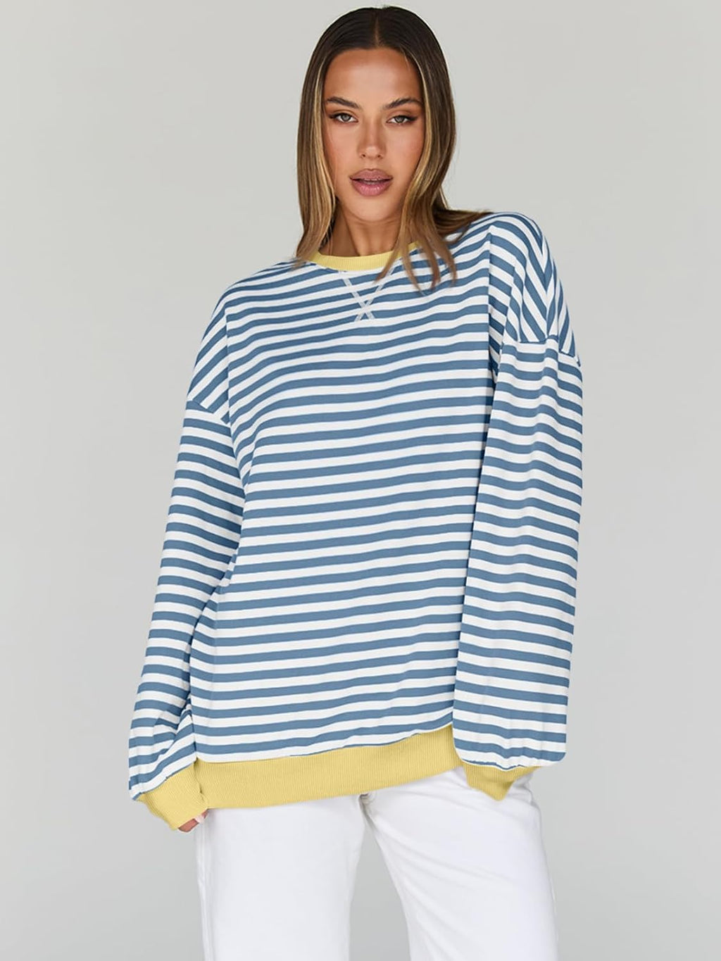 Oversized Striped Sweatshirt