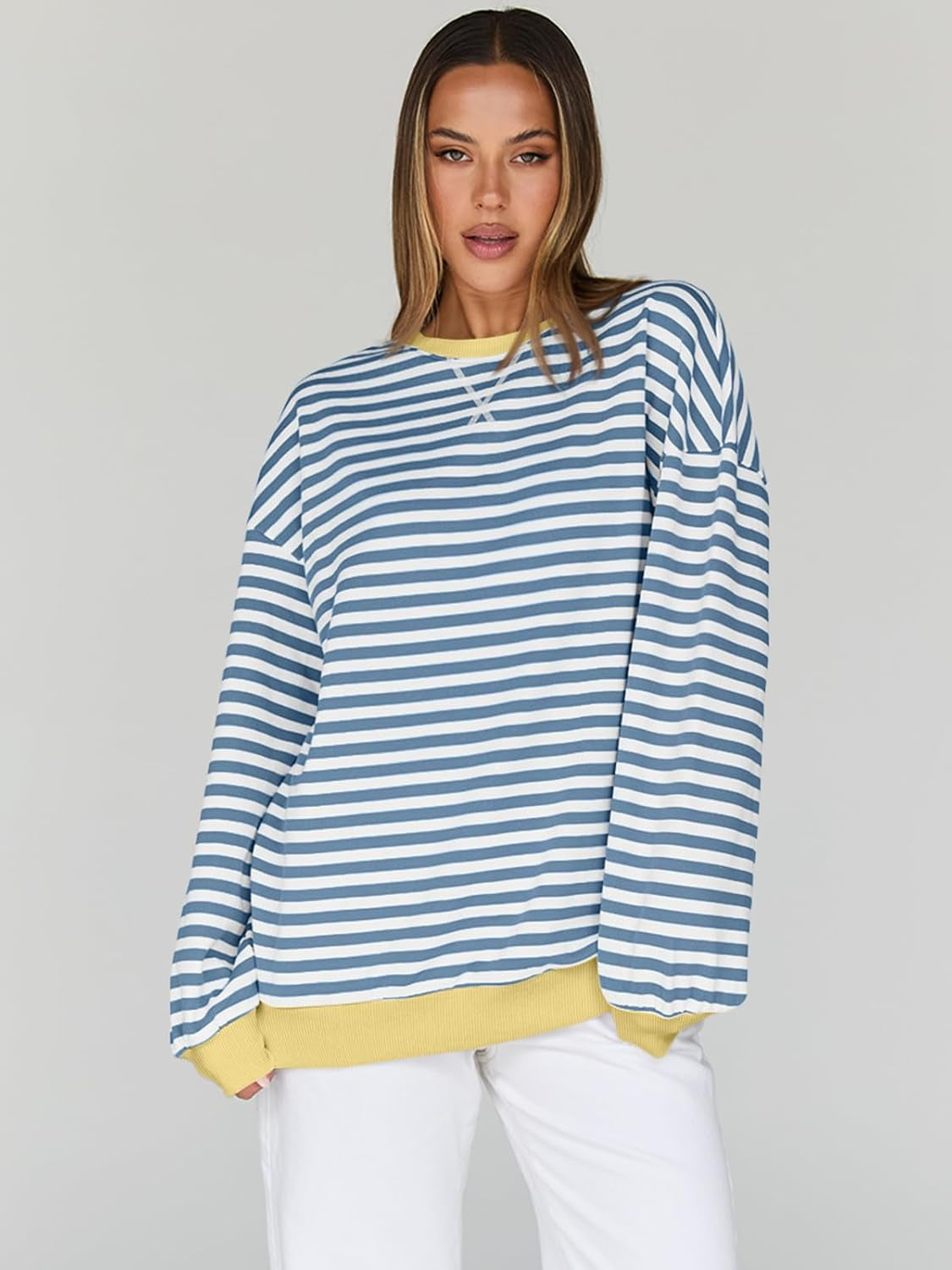 Oversized Striped Sweatshirt