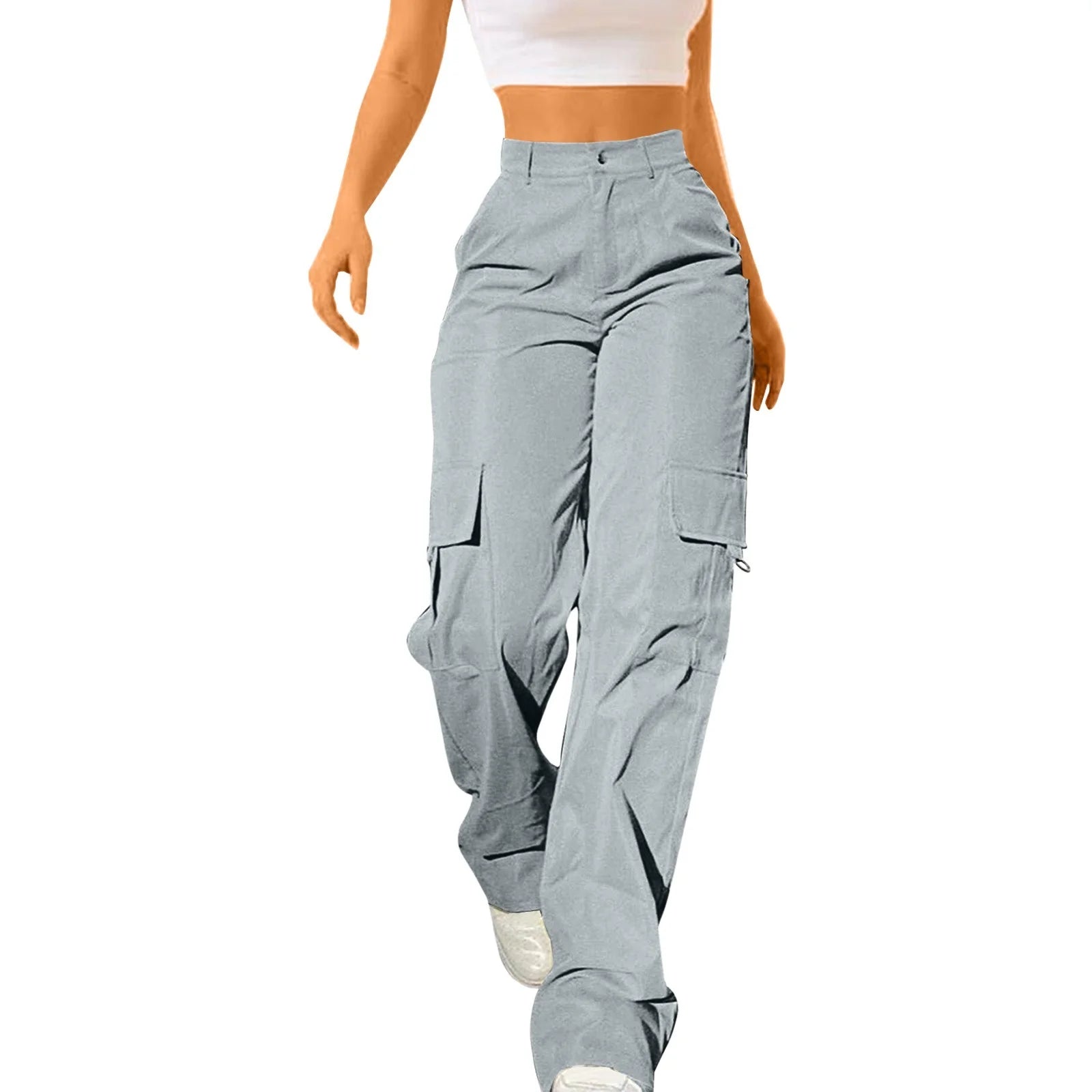 Cargo Pants for Women  Solid Color 