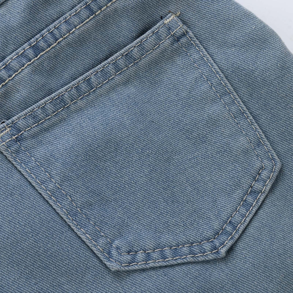 Women'S Cute a Line Kaftan Denim Overall Mini Dress
