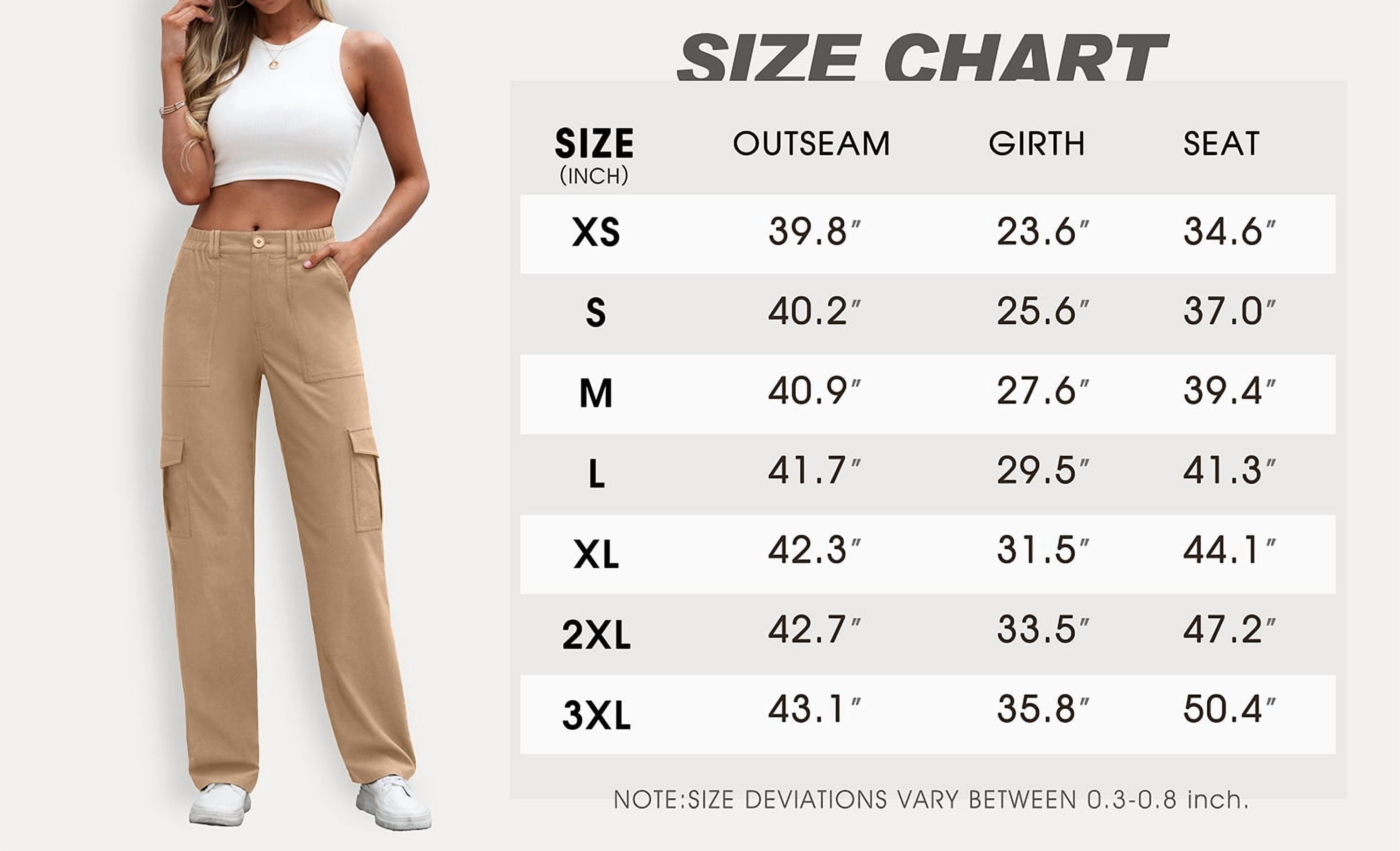 Womens Parachute Cargo Pants with Pockets 