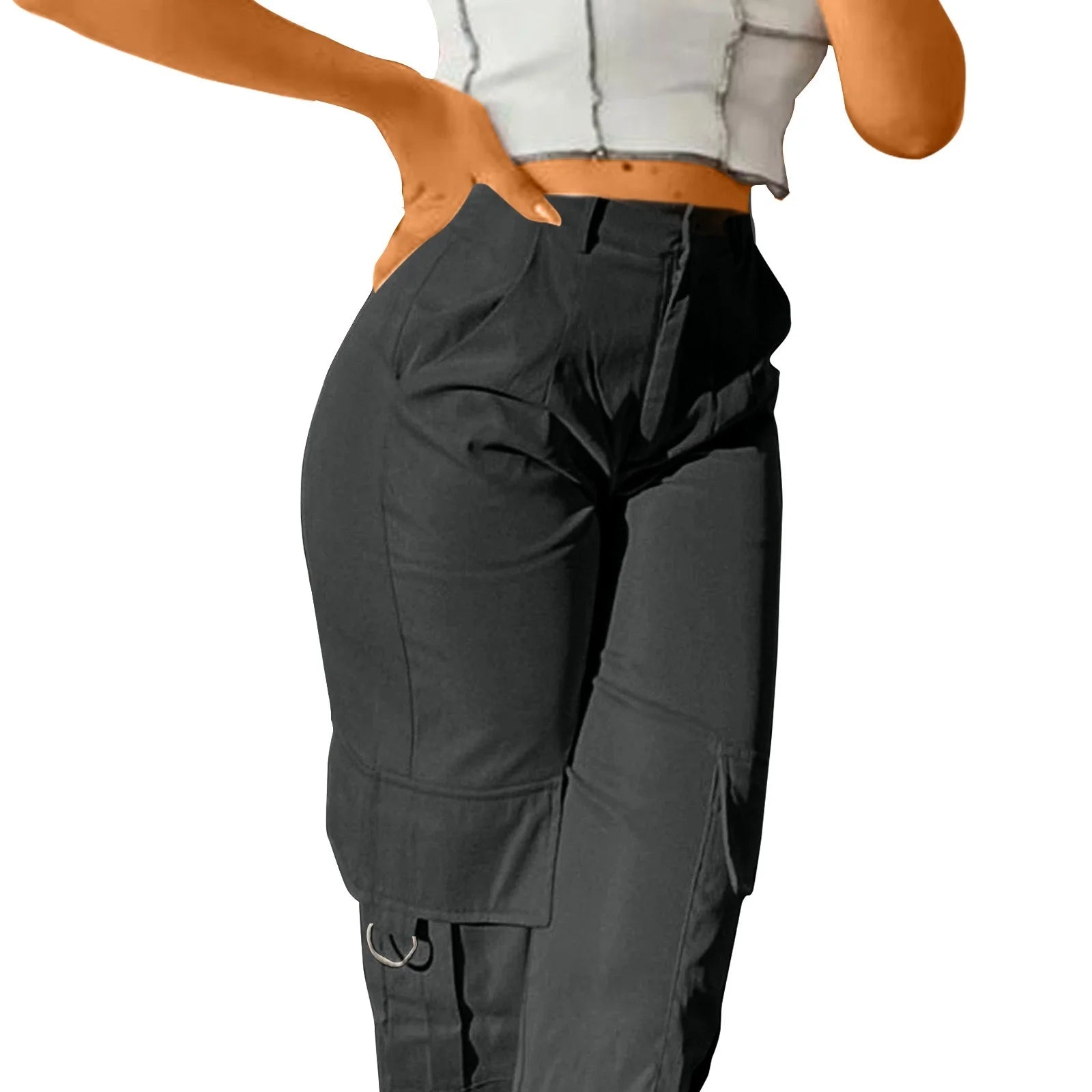 Cargo Pants for Women  Solid Color 