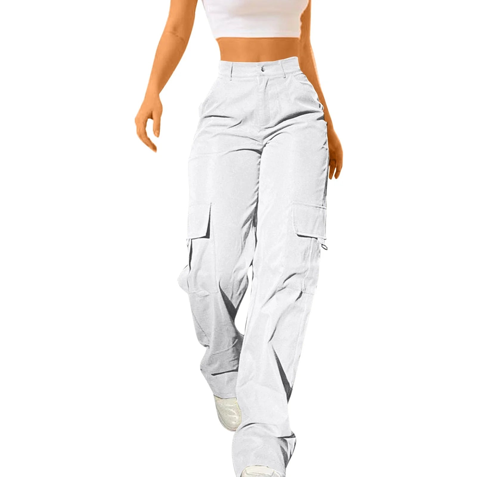 Cargo Pants for Women  Solid Color 