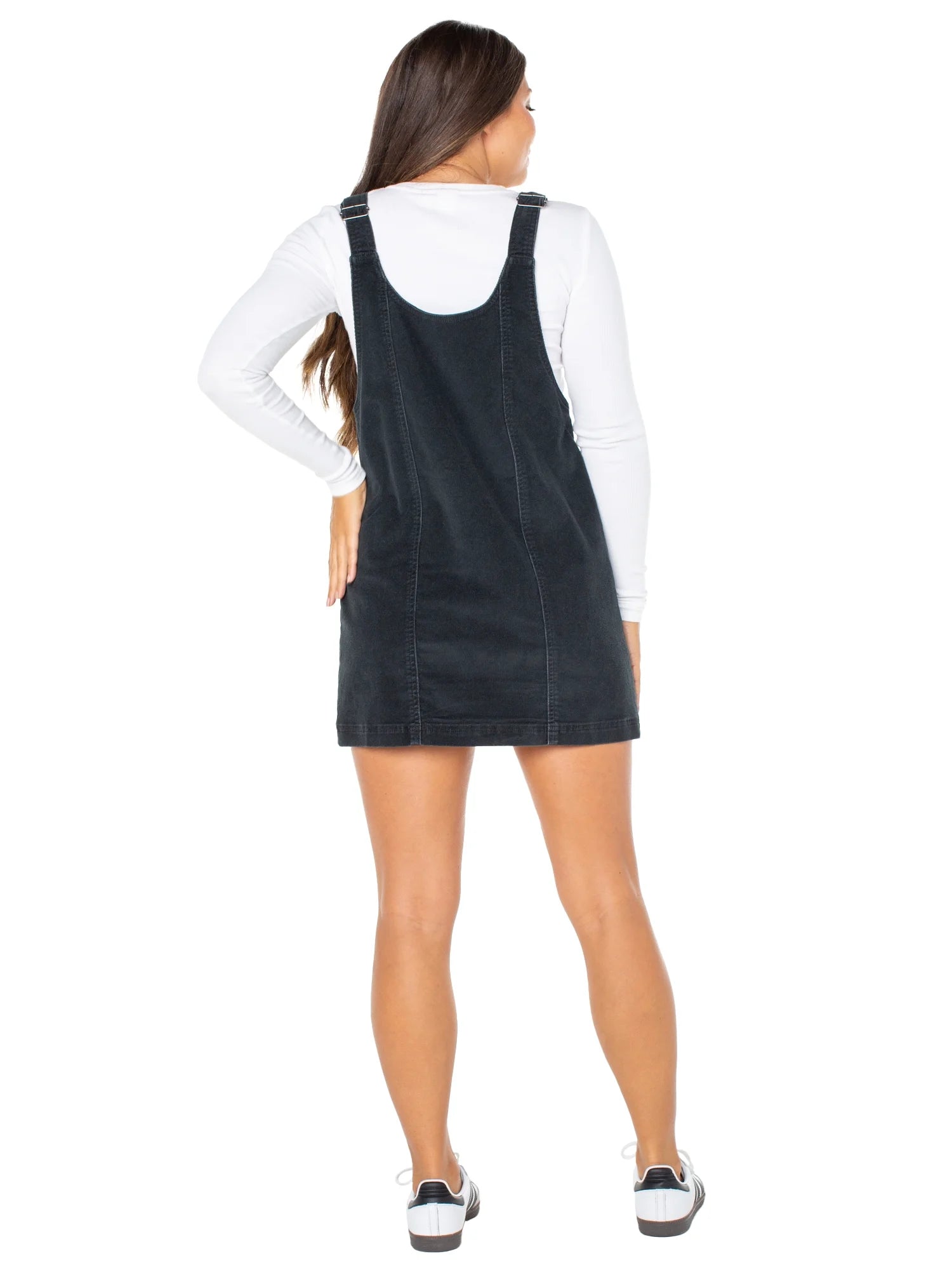 Women'S and Women'S plus Corduroy Pinafore Mini Dress, Sizes XS-4X