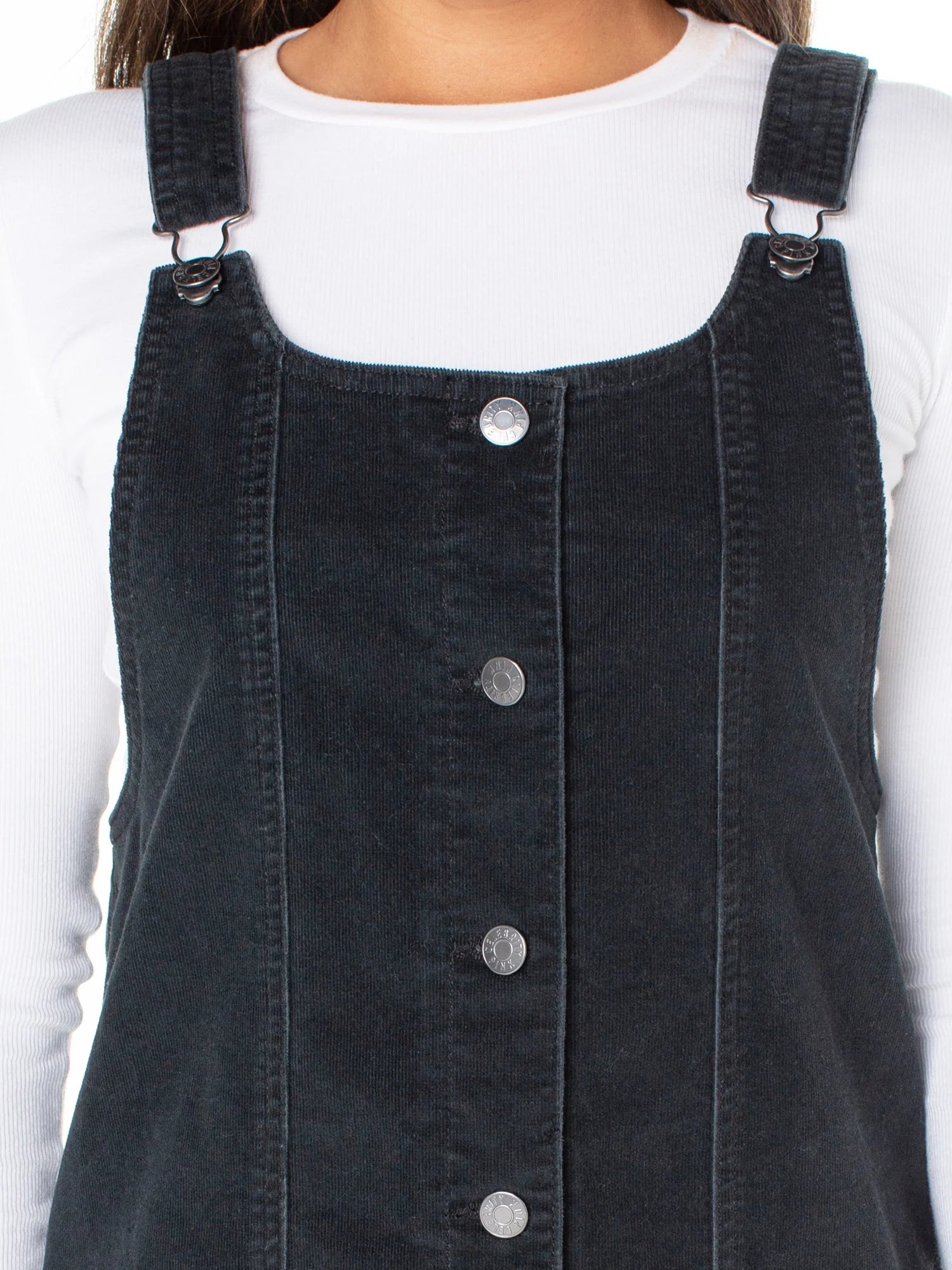 Women'S and Women'S plus Corduroy Pinafore Mini Dress, Sizes XS-4X
