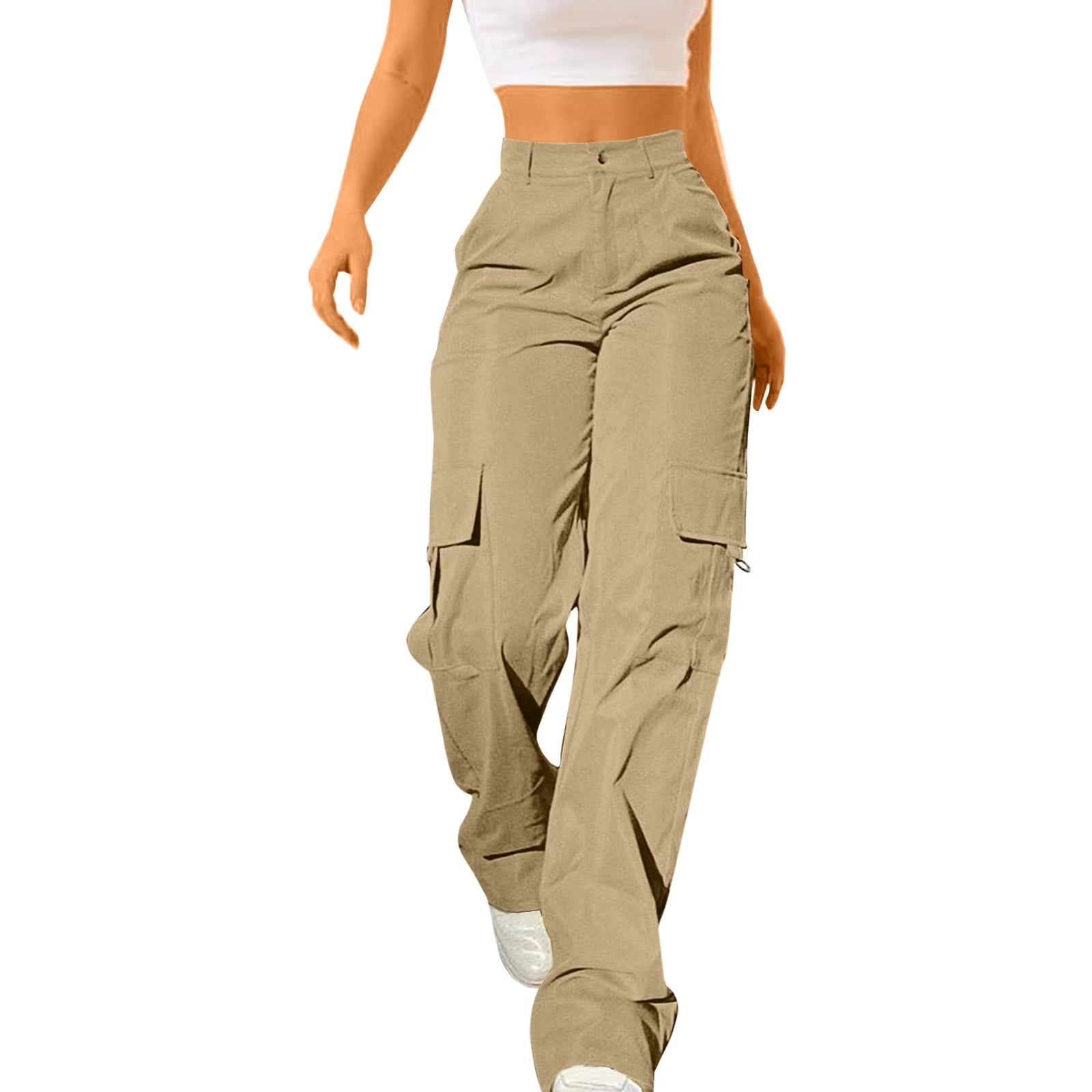 Cargo Pants for Women  Solid Color 