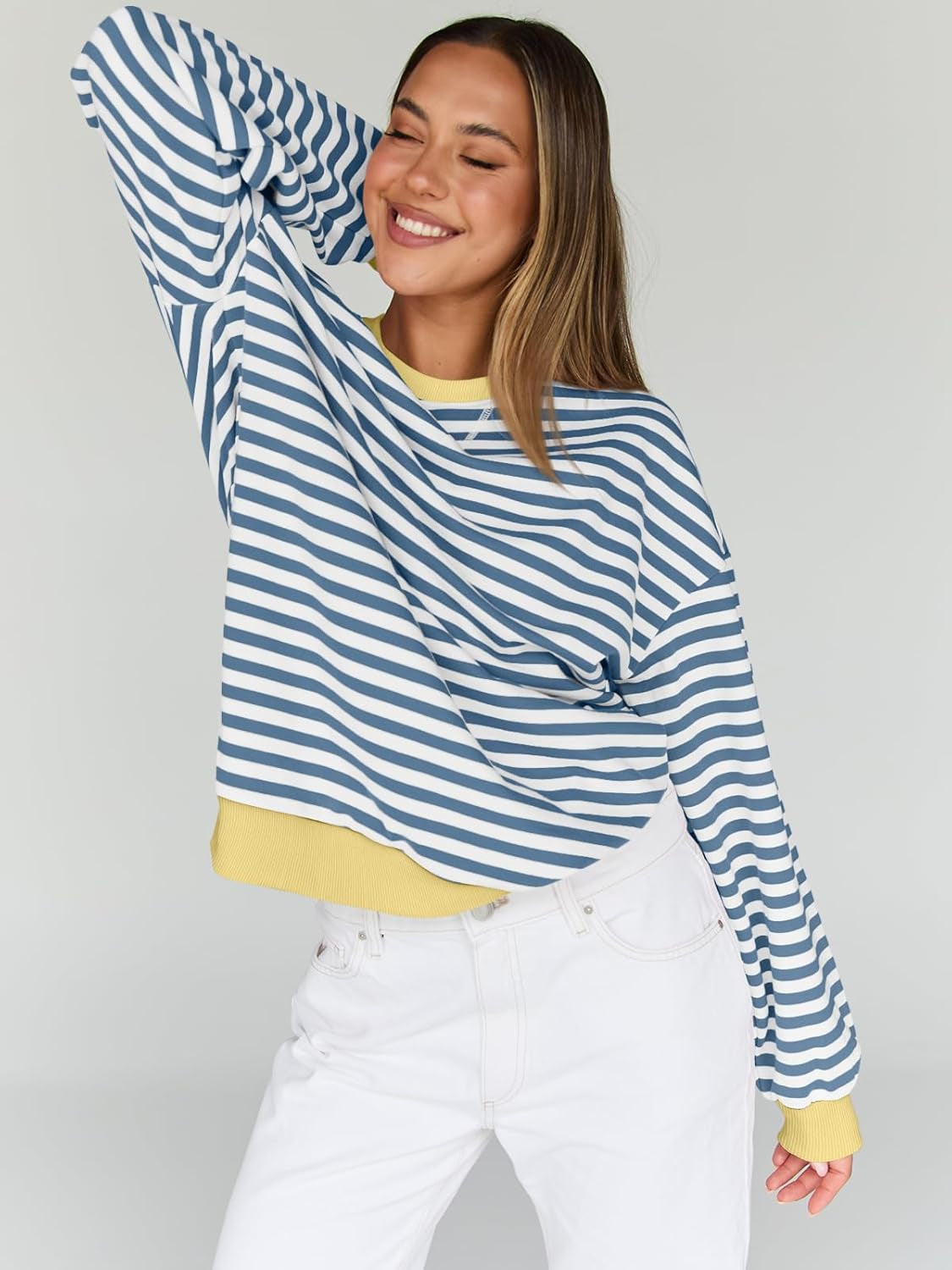 Oversized Striped Sweatshirt