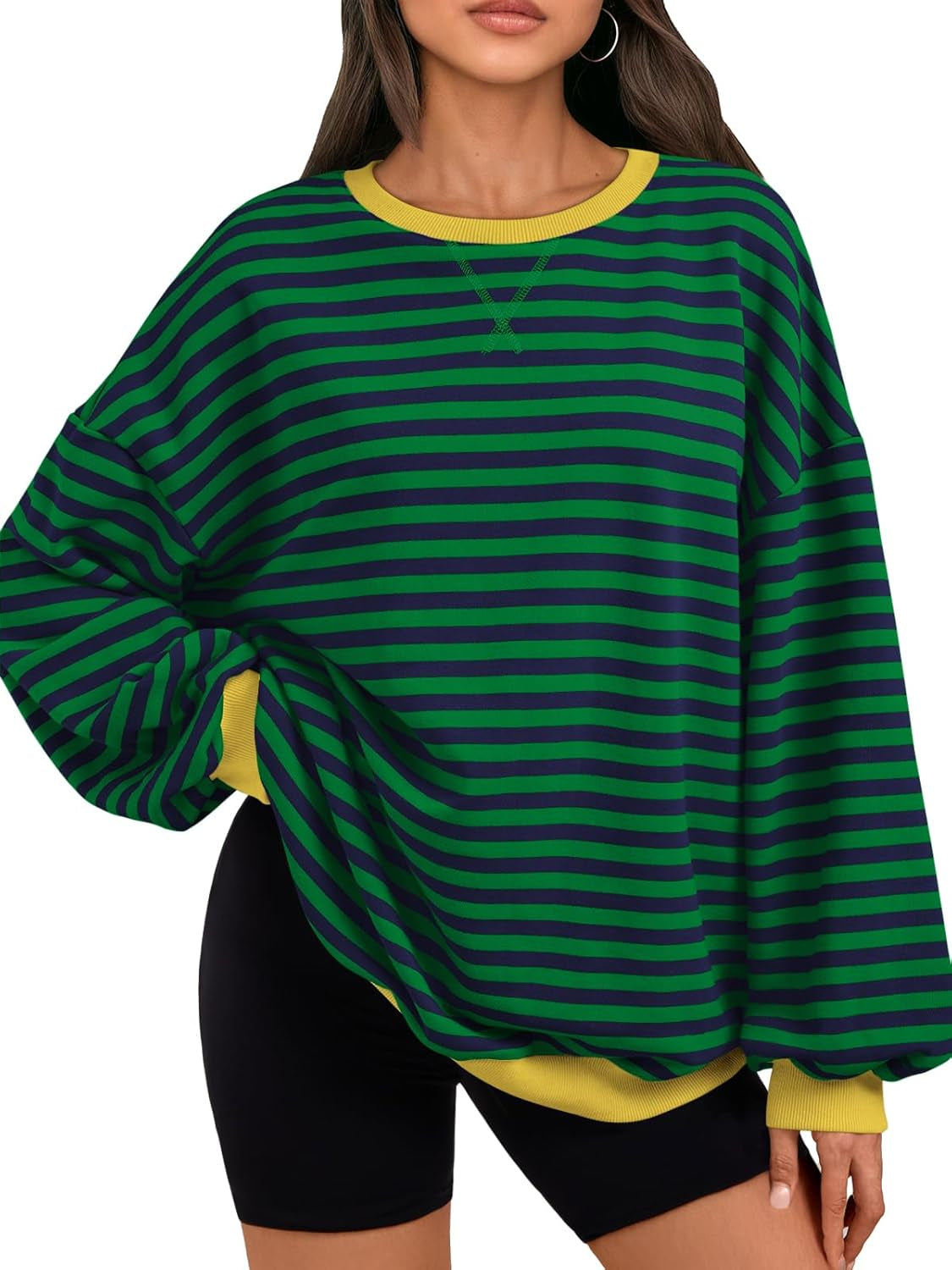 Oversized Striped Sweatshirt