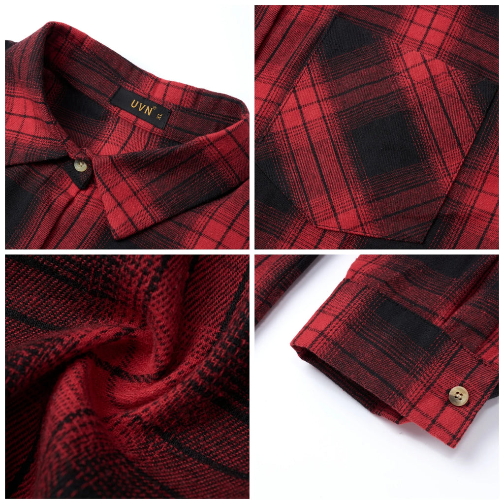 Plaid Shirt for Women Oversized Flannel Long Sleeve Shirts Casual Button down Blouse Tops with Pockets