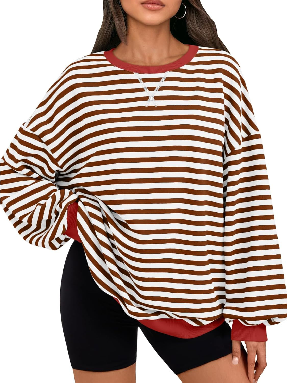 Oversized Striped Sweatshirt