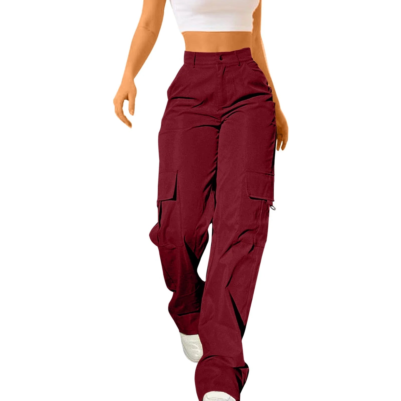 Cargo Pants for Women  Solid Color 