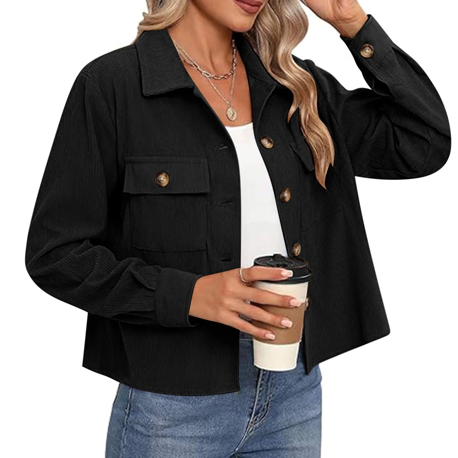 Winter Button Up Jacket Stylish